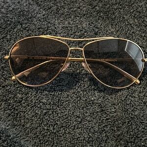 David Yurman 'Waverly' Gold Aviator Sunglasses. AUTHENTIC